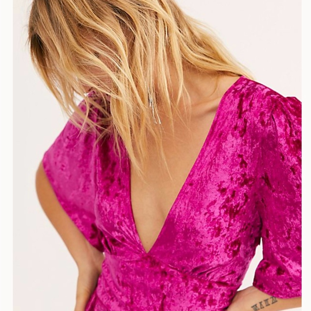 Free People Night Fever Jumpsuit Begonia